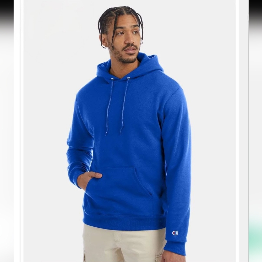 Champion Men's Royal Blue Hoodie Size L